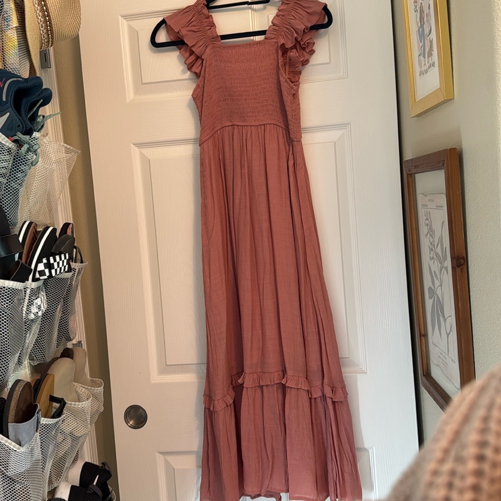 Pink flow dress